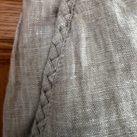 Cynthia Rowley Tan Linen Pants size XL - Picture 4 of 9
